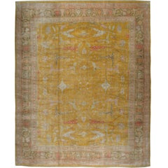 Antiker türkischer Oushak-Teppich 14ft. 10in. x 18ft. 4in.