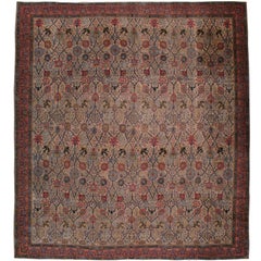 Tapis indien ancien de Lahore de 17 pieds 6 po. x 19 pieds 1 po.