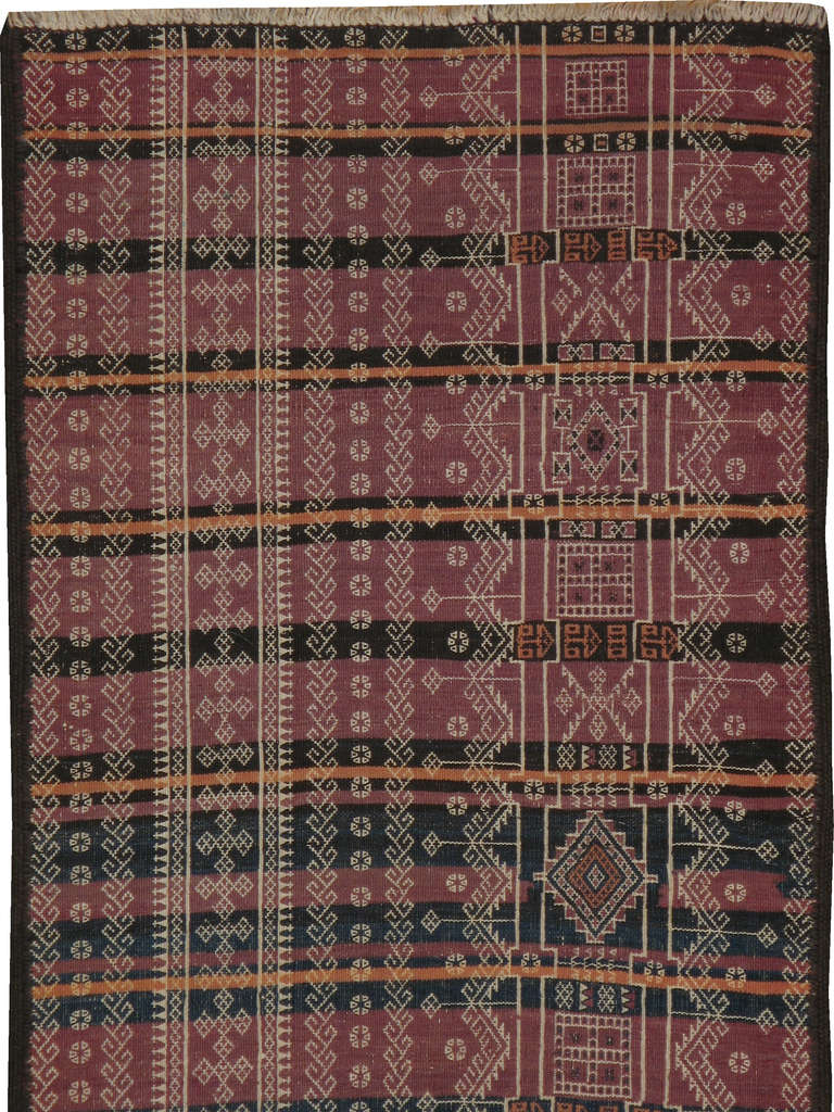 Türkischer Flachgewebe-Kilim, Vintage im Zustand „Gut“ im Angebot in New York, NY