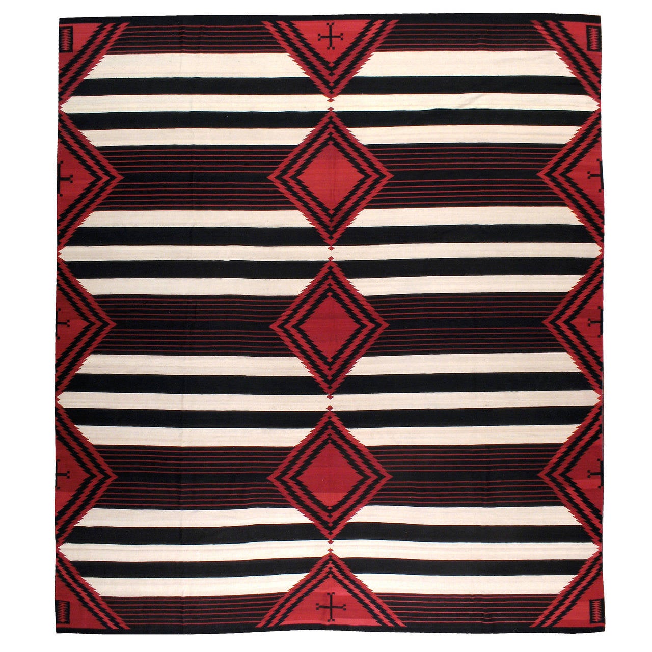 Vintage American Navajo Flatweave Rug at 1stDibs