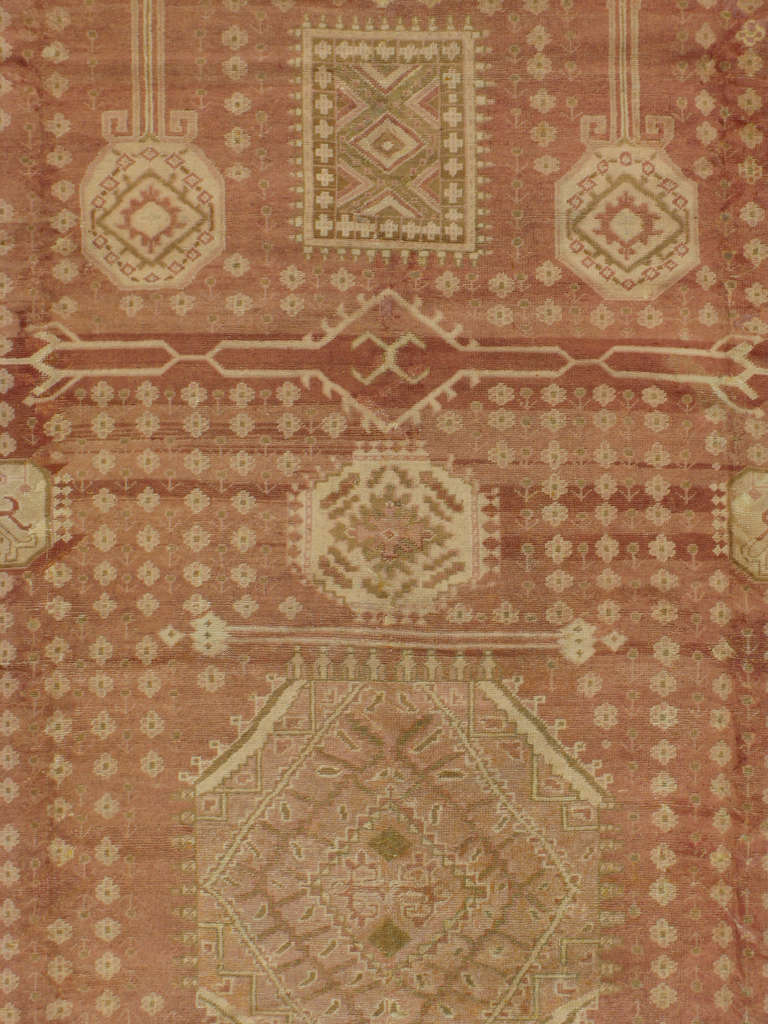 An early, second quarter 20th century Turkish Oushak carpet.