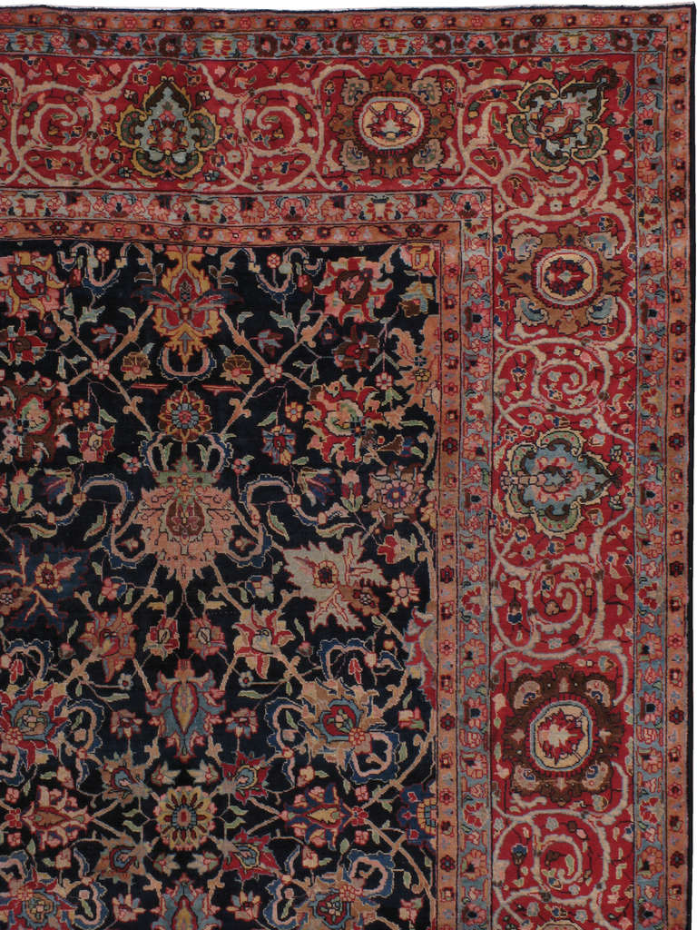 Arts and Crafts Antique Persian Tabriz Rug For Sale