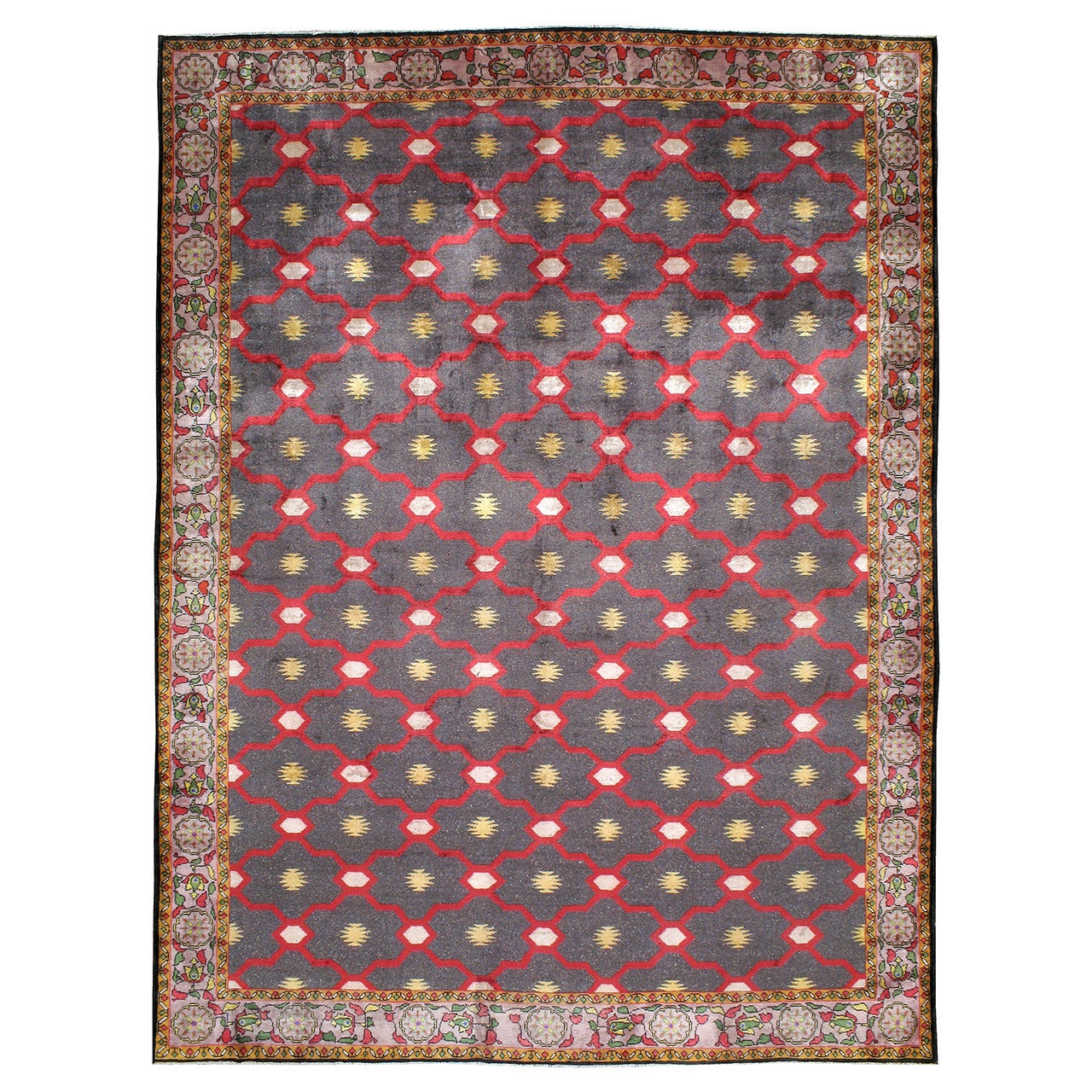 Mid-20th Century Handmade Silk Room Size Rug