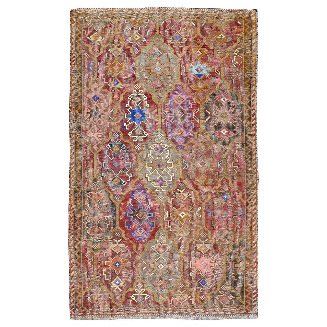 Vintage Flat-Weave Kilim Rug