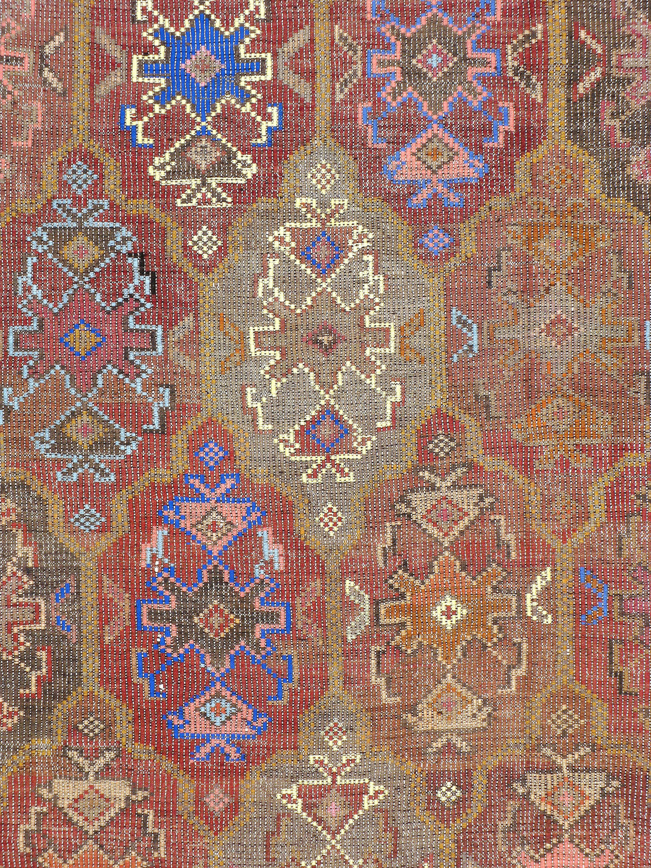 A vintage kilim carpet from the second quarter of the 20th century.