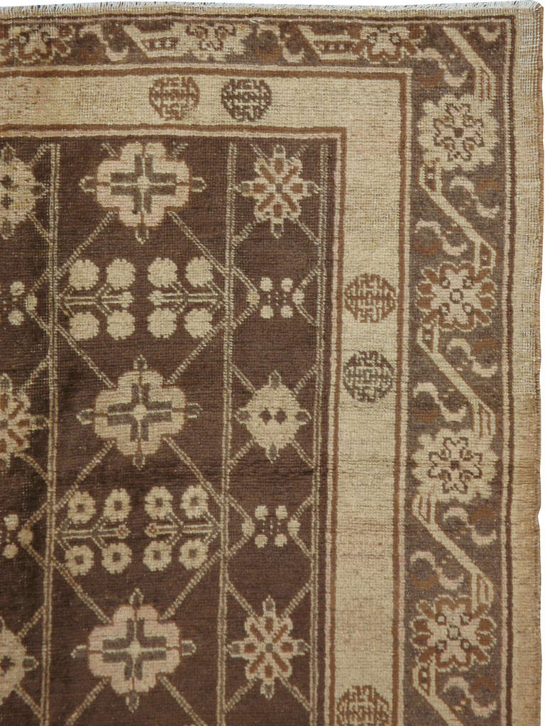 Chinois Tapis antique Samarkand Khotan en vente