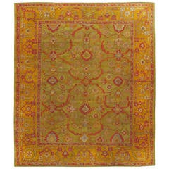 Vintage Turkish Oushak Rug 9