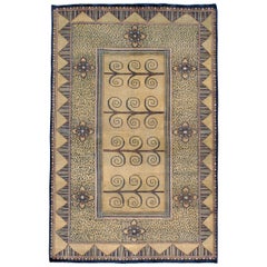 Tapis vintage de style Art déco indien