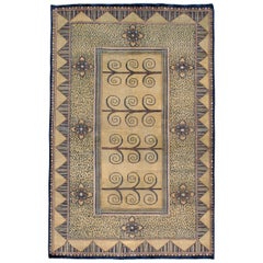 Tapis vintage de style Art déco indien