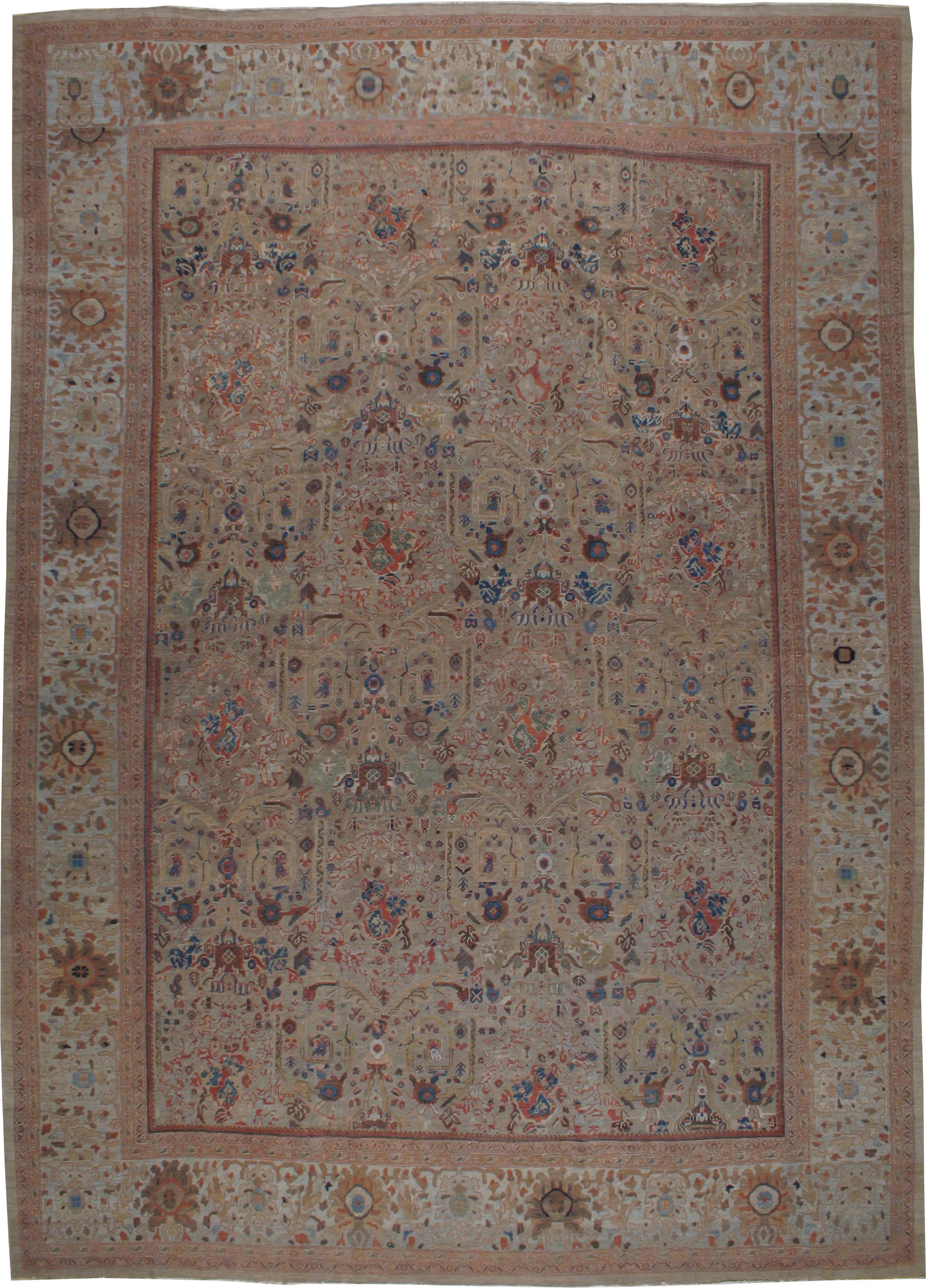 Antiker persischer Mahal-Teppich im Angebot