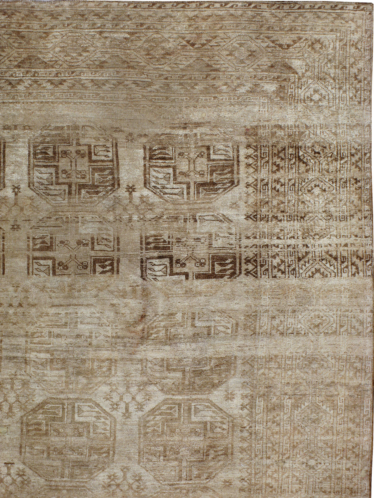 Hand-Woven Antique Central Asian Bokhara Rug