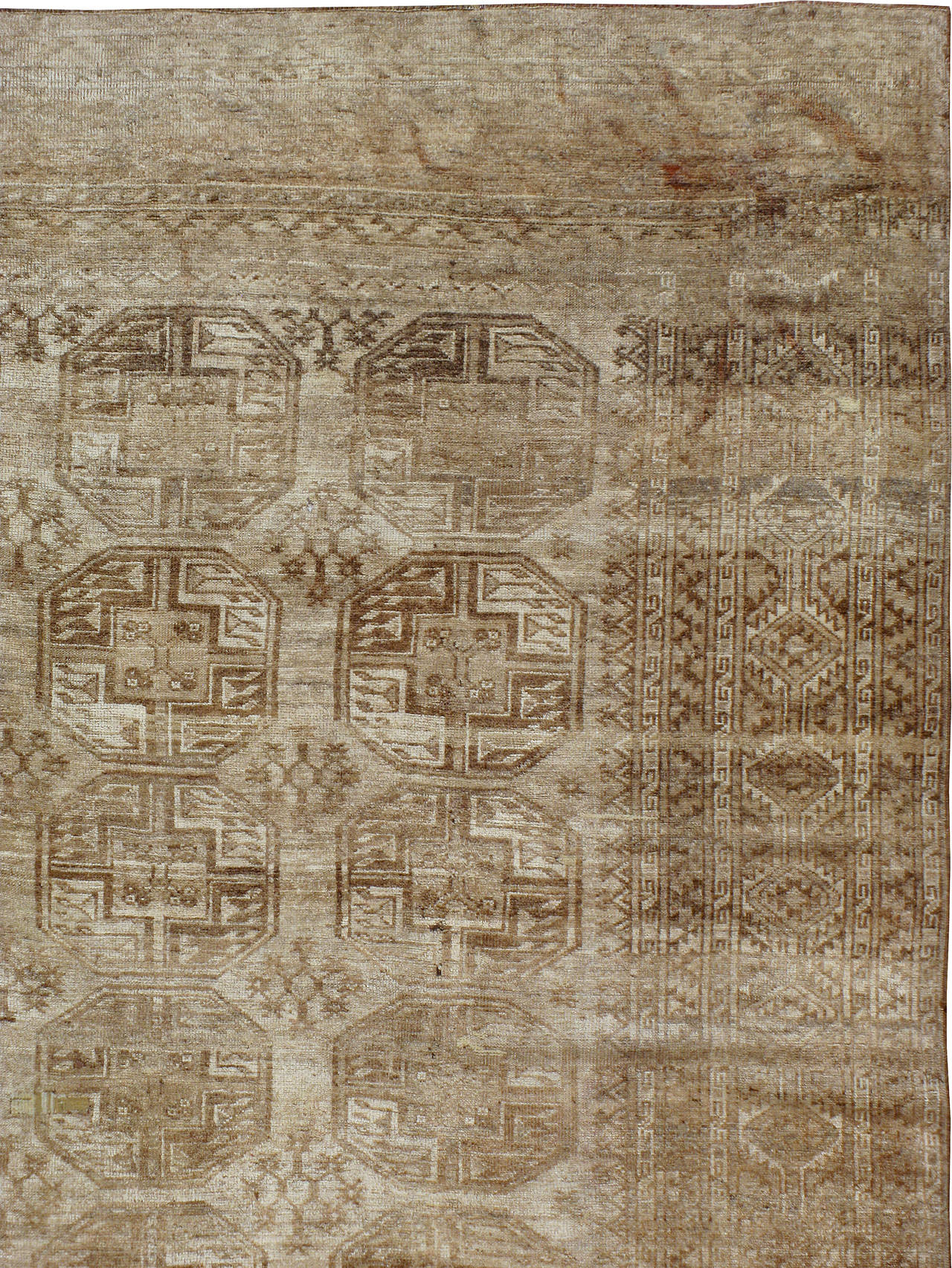 Tribal Antique Central Asian Bokhara Rug