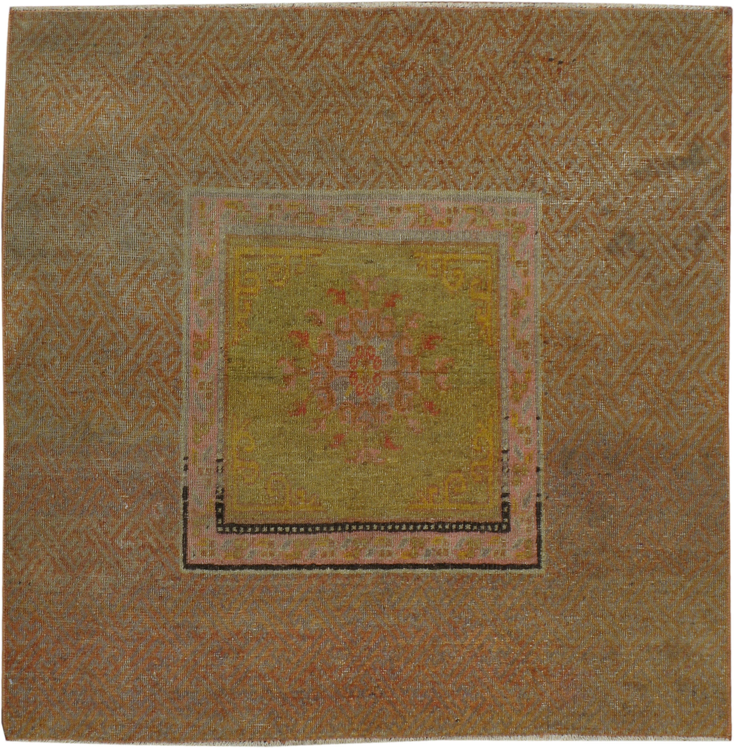 Tapis Khotan ancien du Turkestan oriental