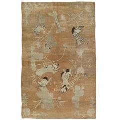 Antique East Turkestan Khotan Rug Antique East Turkestan Khotan Rug