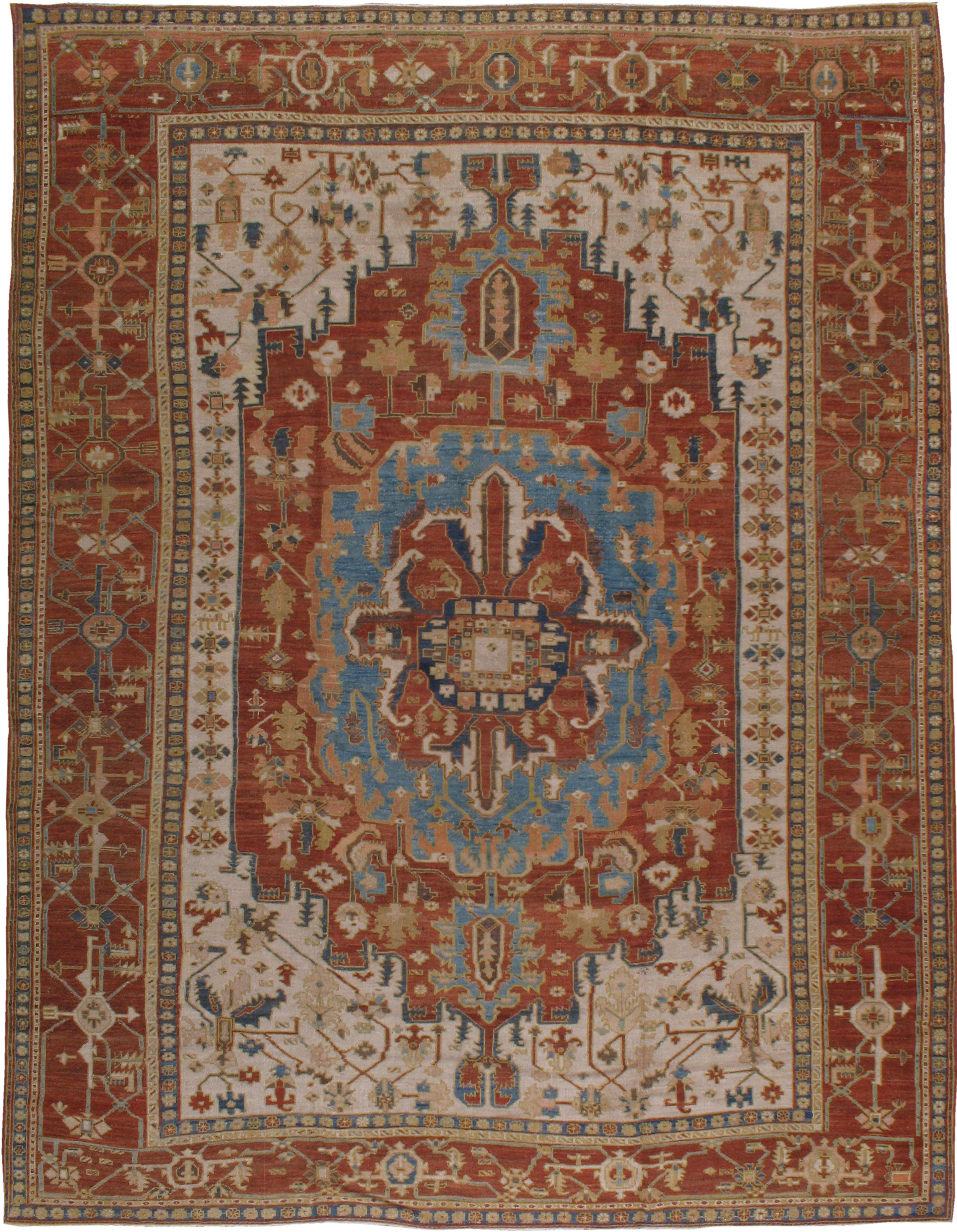 Alfombra persa antigua Serapi