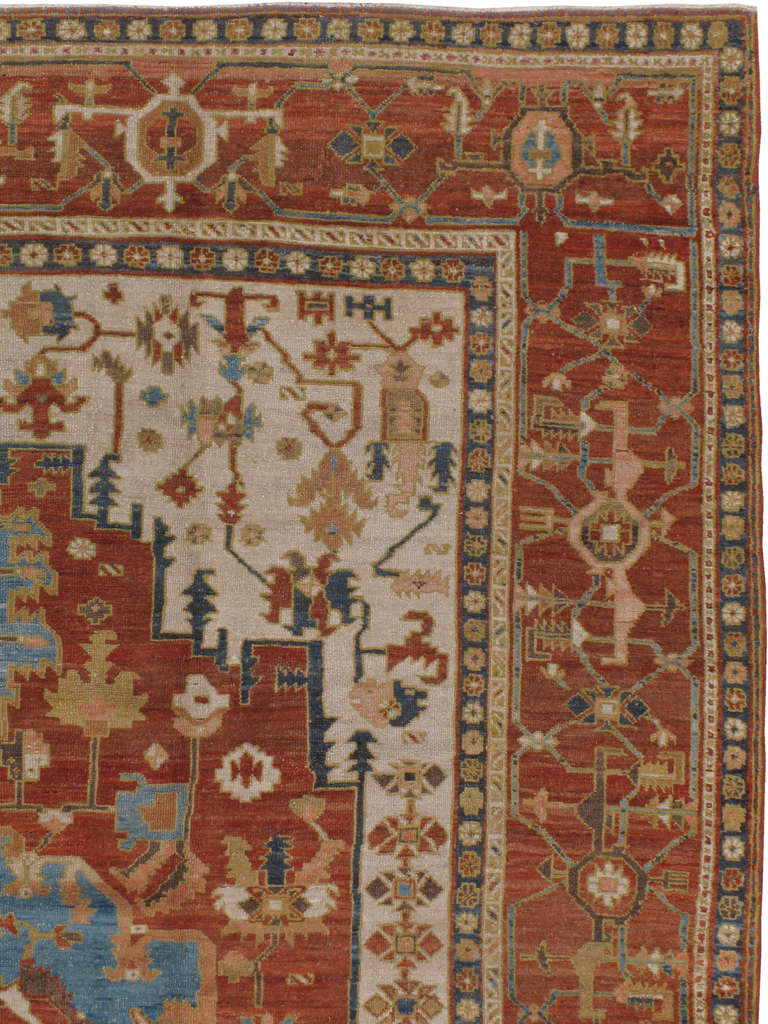 Alfombra persa antigua Serapi Persa en venta