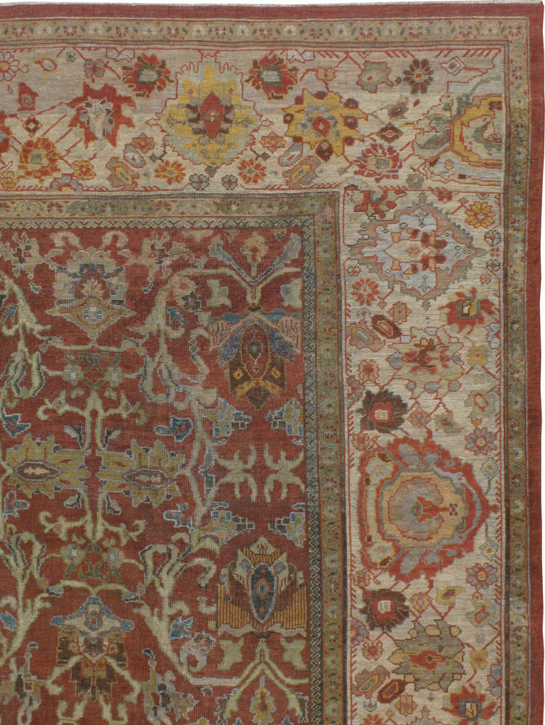 Antiker persischer Mahal-Teppich (Persisch) im Angebot