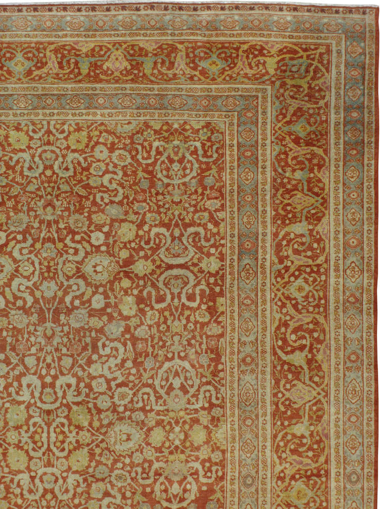 Antigua Alfombra Persa Tabriz 11ft. x 17ft. 4in. en Bueno estado para la venta en New York, NY