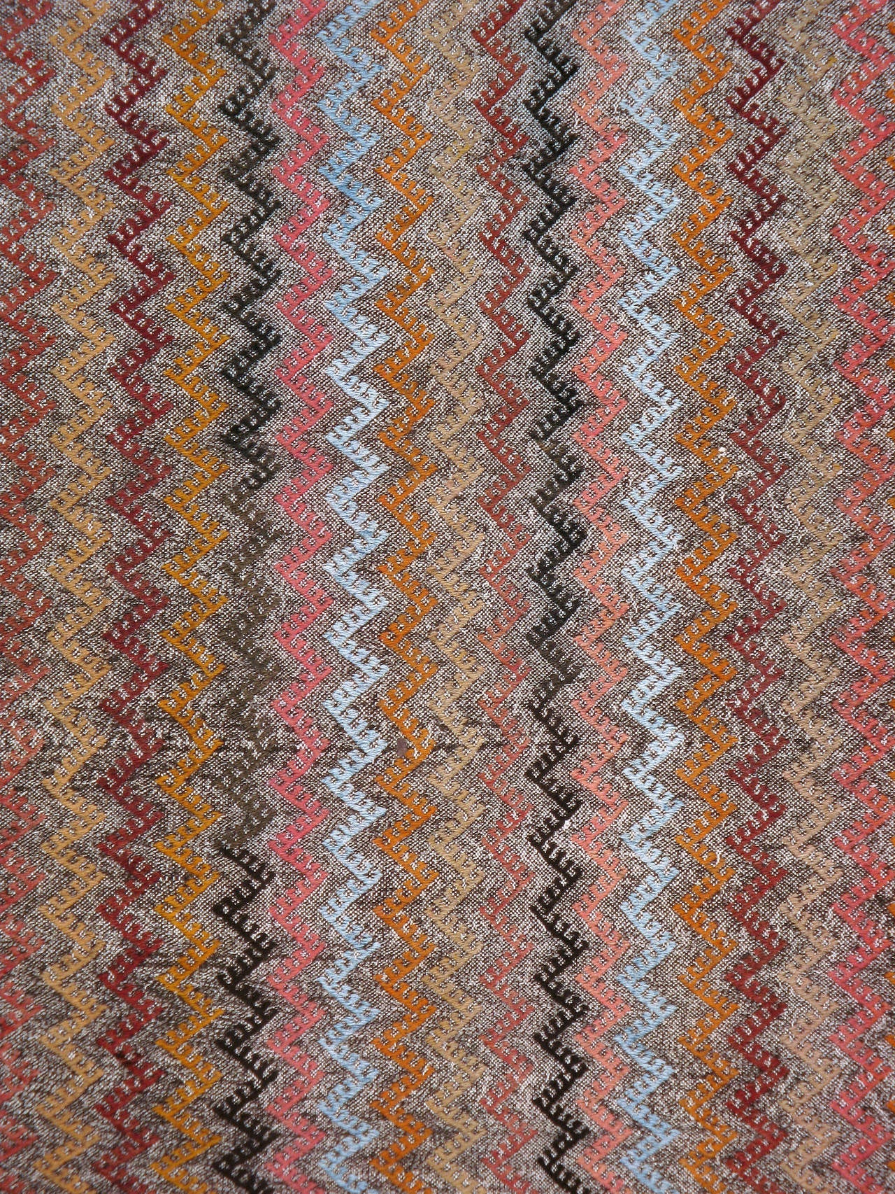 A vintage Turkish flat-woven Kilim carpet from the second quarter of the 20th century.