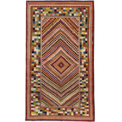 Tapis de Kashan vintage art déco persan