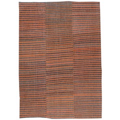 Tapis turc vintage à tissage plat en textile