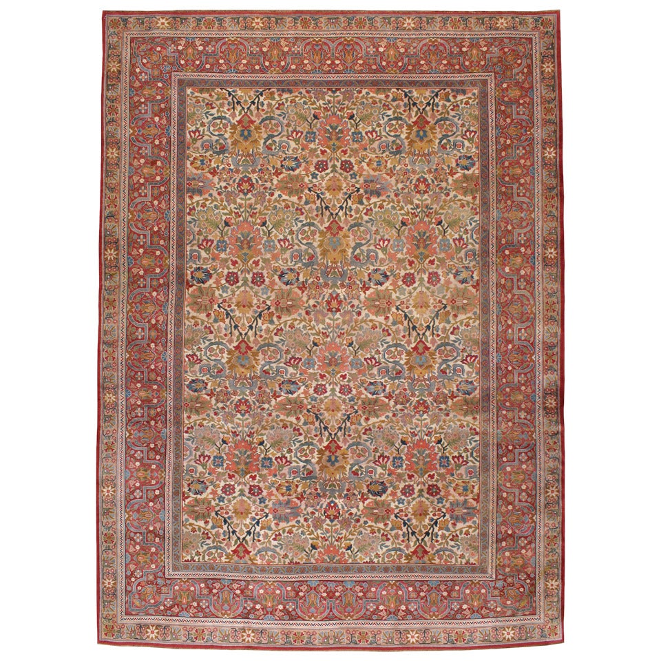 Antique Indian Lahore Rug For Sale