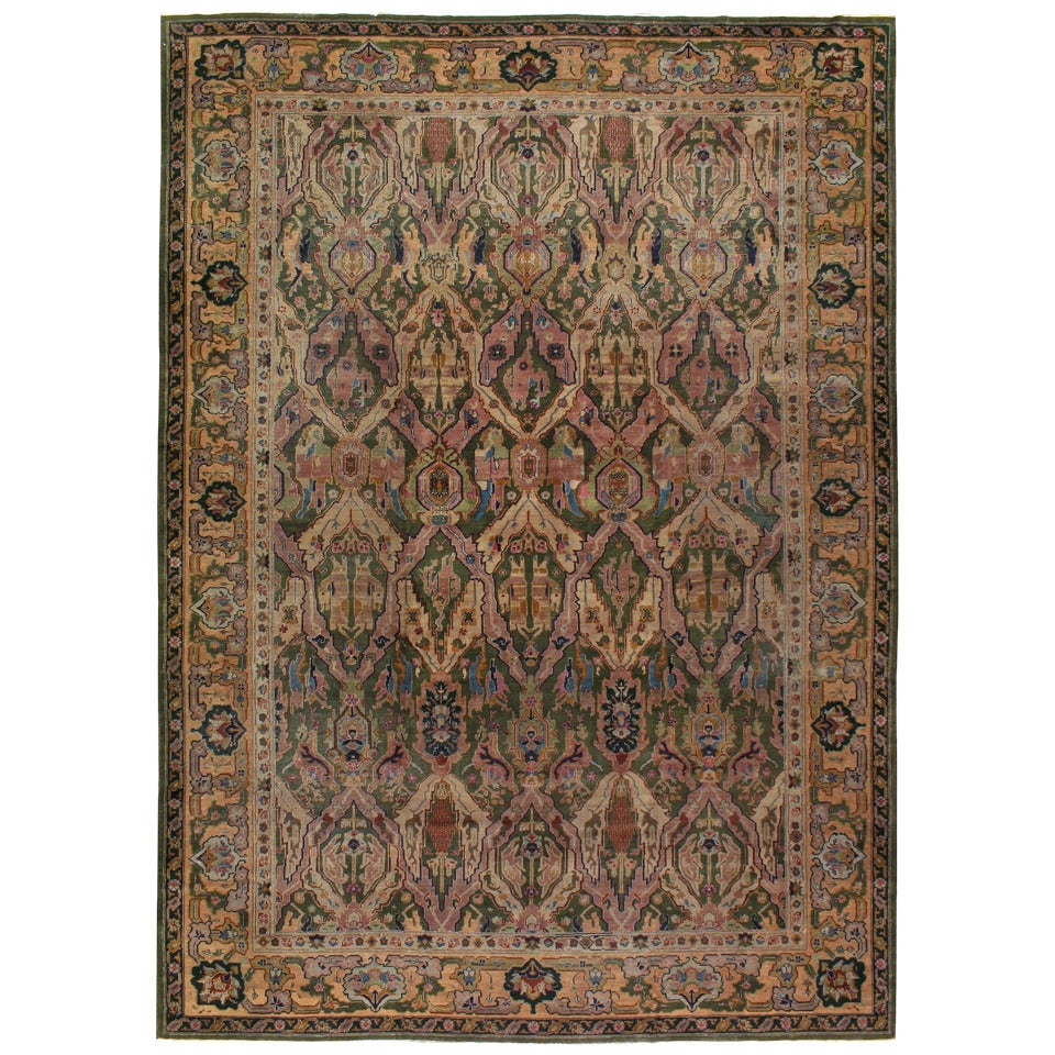 Antique Indian Lahore Rug For Sale