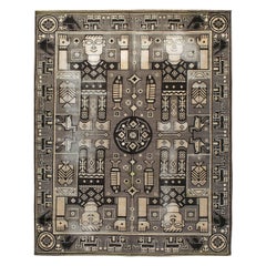 Vieux tapis indien pictural
