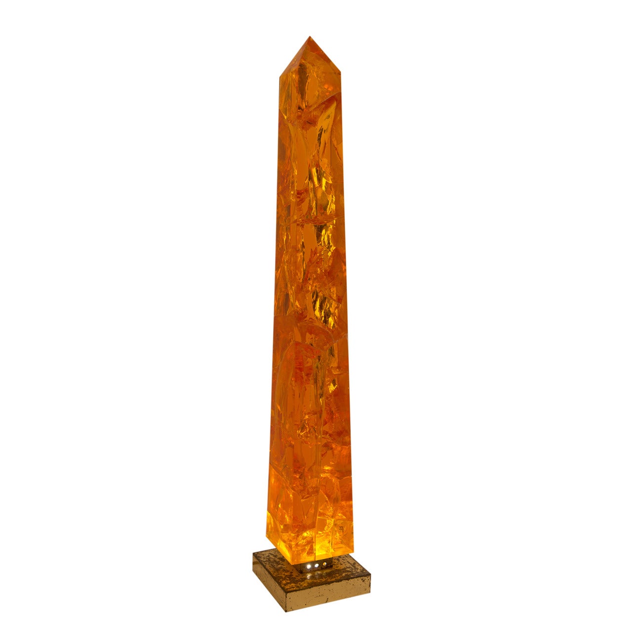 Fractal-Resin Obelisk by FrançOis Godebski For Sale