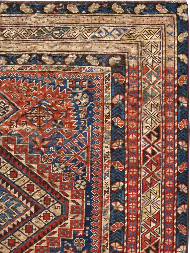 Kazak Antique Caucasian Shirvan Rug For Sale
