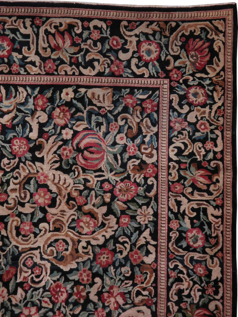 Alter persischer Kashan-Teppich (Persisch) im Angebot