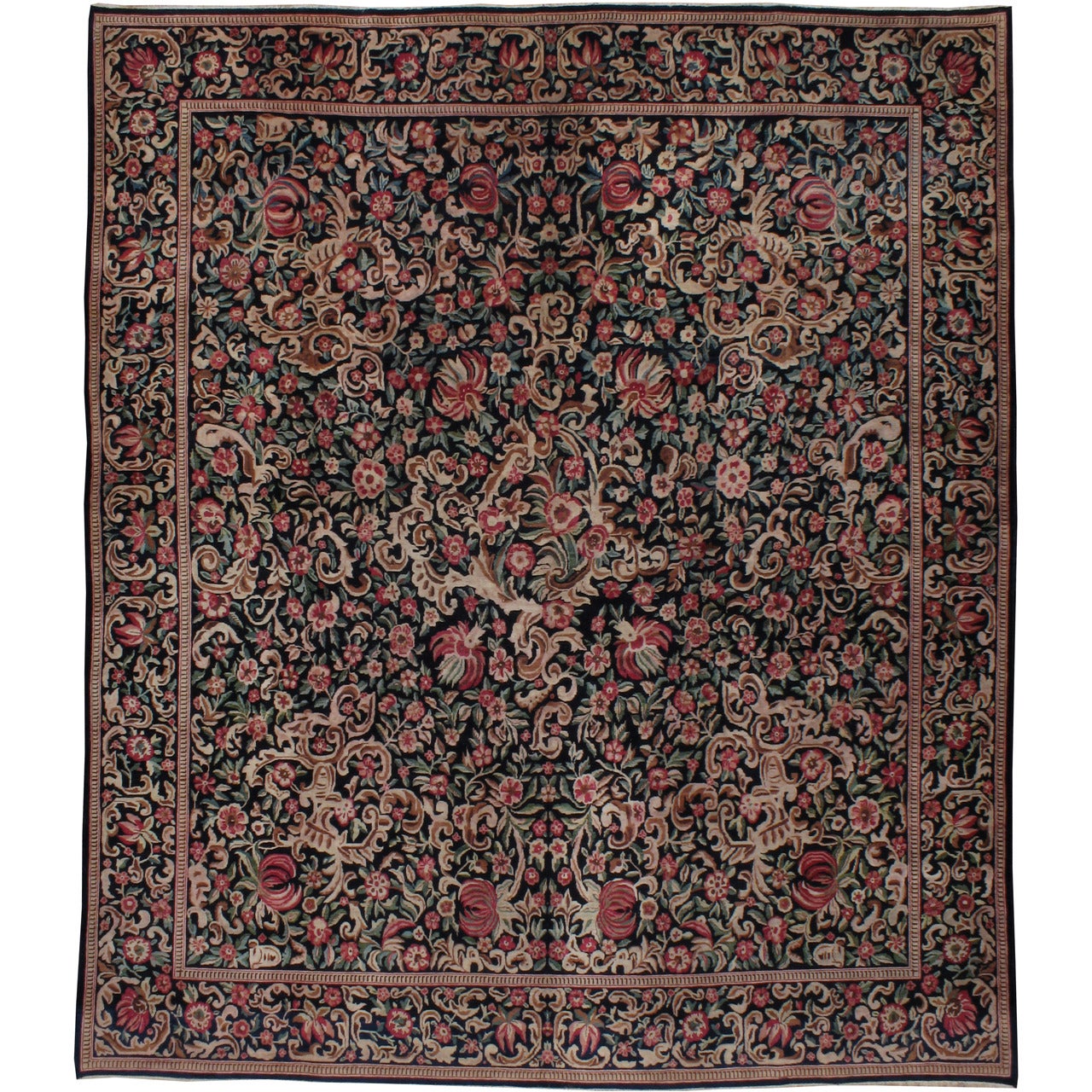 Vintage Persian Kashan Rug