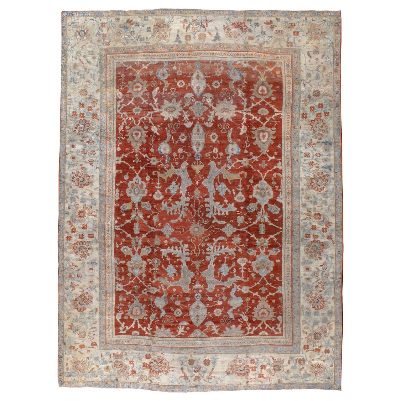 Antique Persian Sultanabad Rug For Sale at 1stDibs