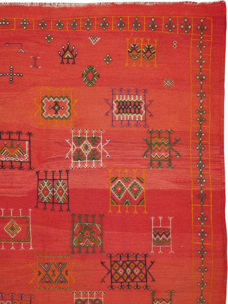 Modern Moroccan Kilim Flat-Weave In Excellent Condition In New York, NY
