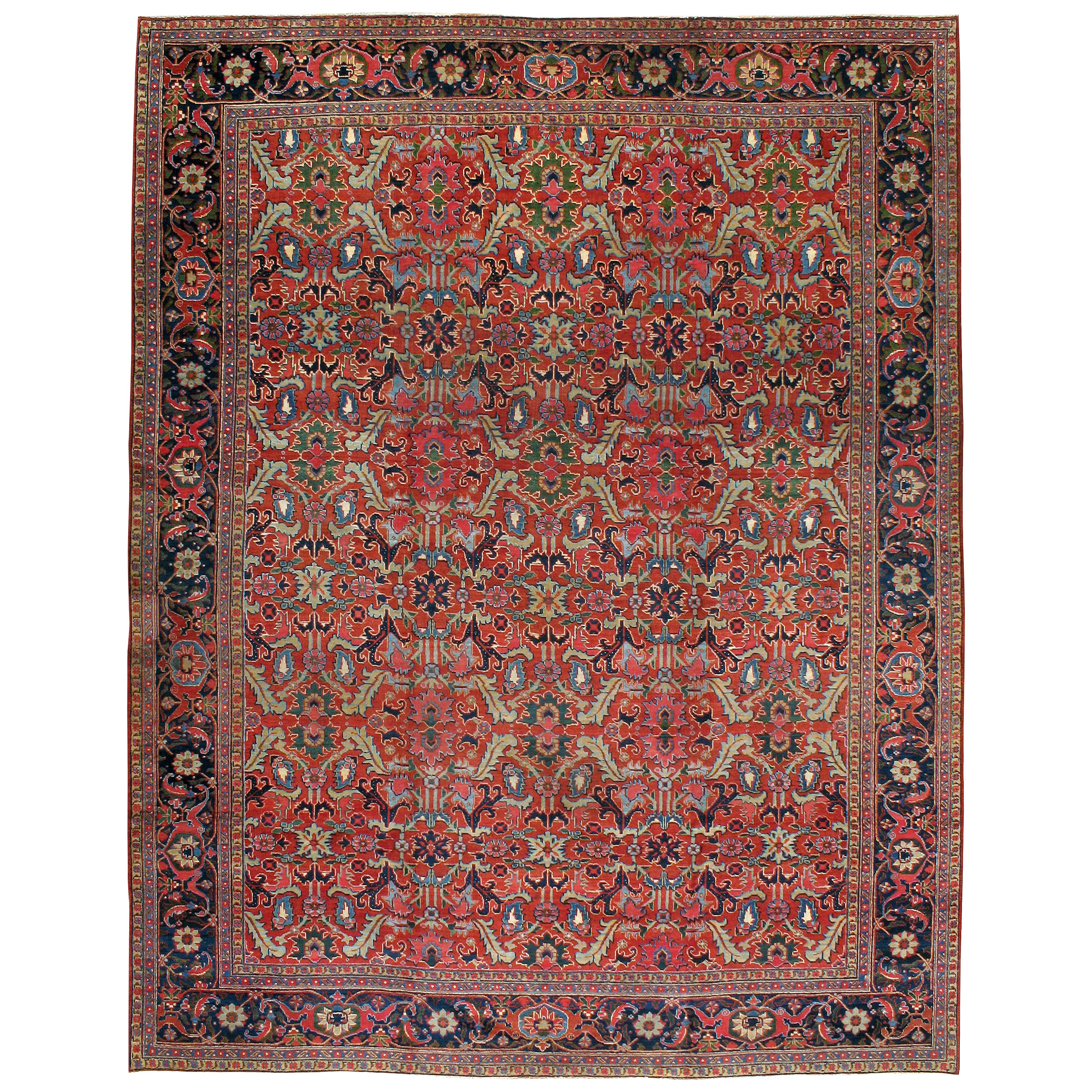 Antique Persian Heriz Rug For Sale