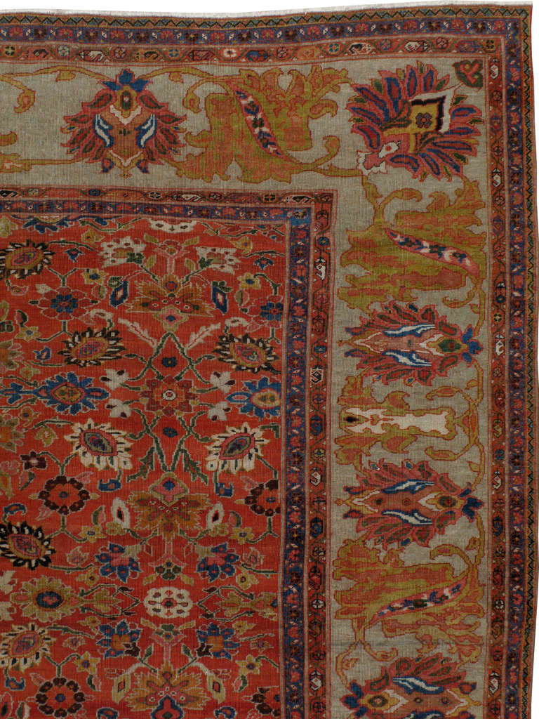 Antiker persischer Sultanabad-Teppich (Persisch) im Angebot