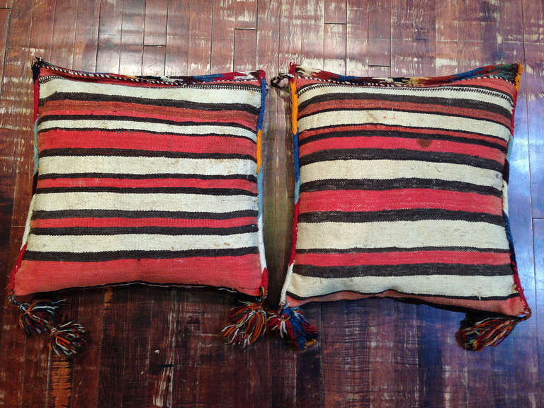 Rustic Pair of Persian Pillows