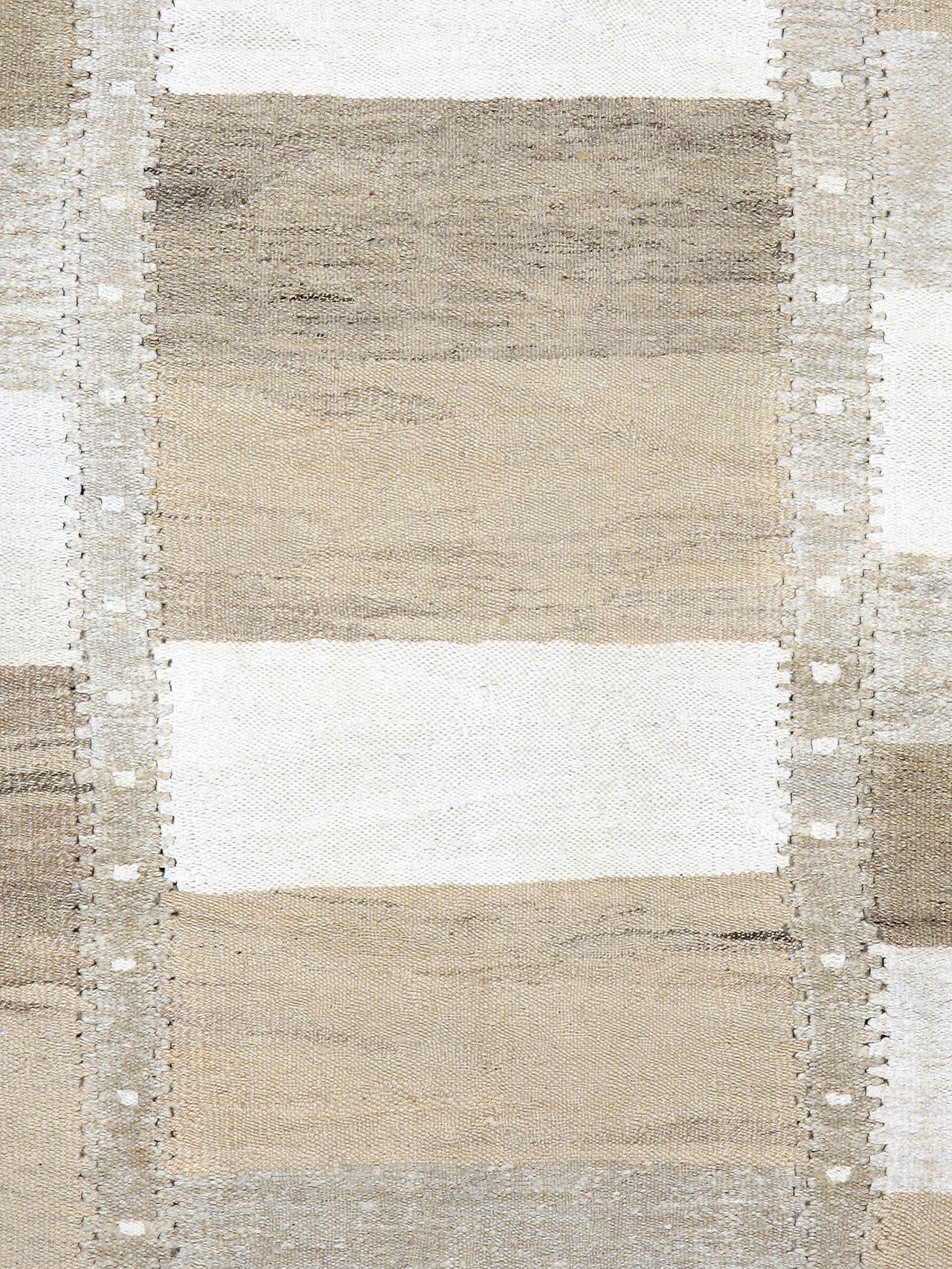 A modern Turkish Kilim flat-weave carpet from the fourth quarter of the 20th century. The rug is woven with repurposed old wool to create a vintage look and feel.