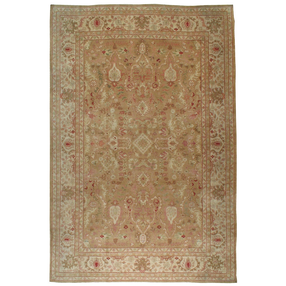 Antique indian Agra Rug For Sale