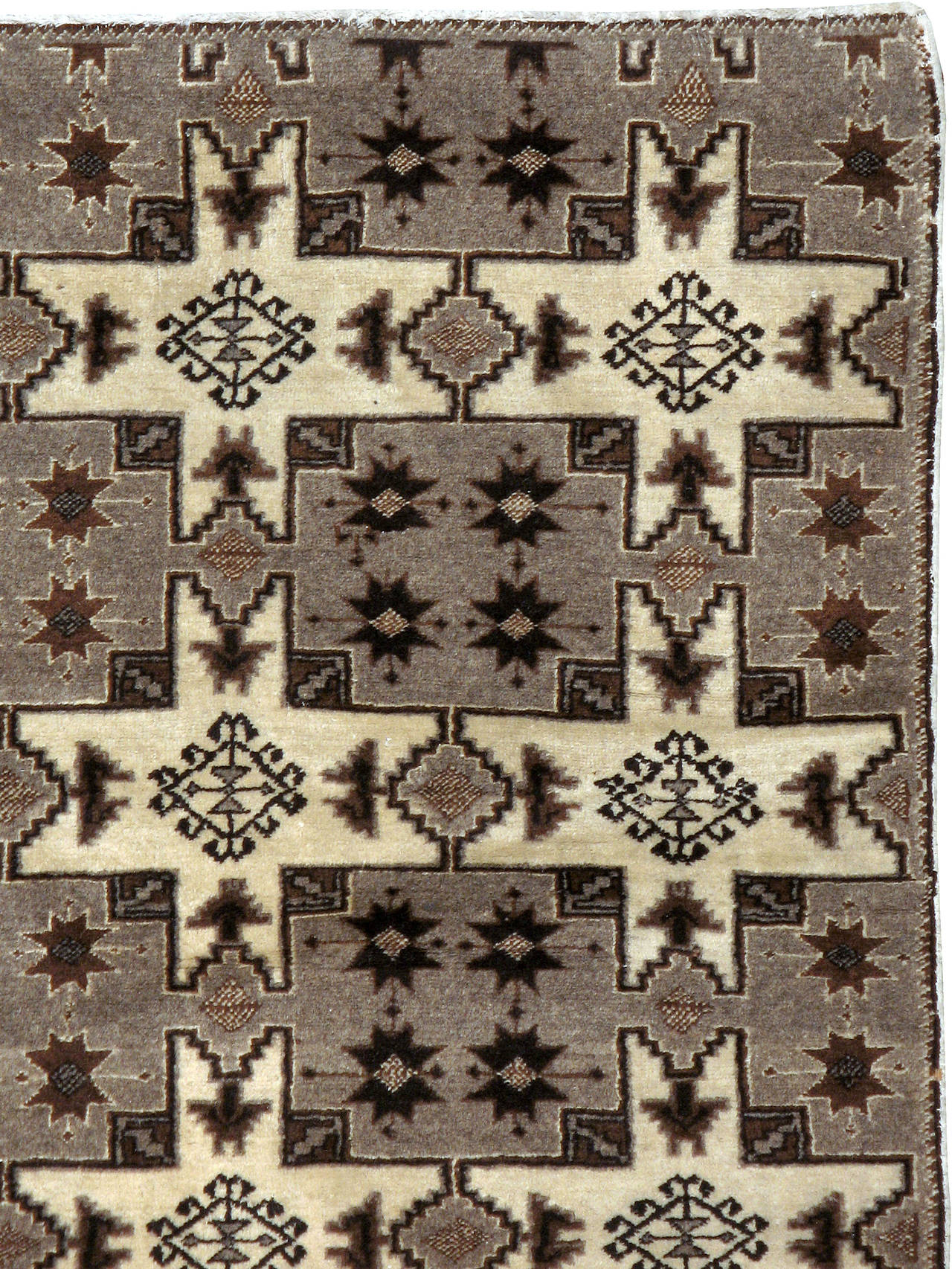 A vintage Turkish Tribal carpet from the second quarter of the 20th century.