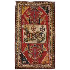 Antique Persian Pictorial Gabbeh Rug