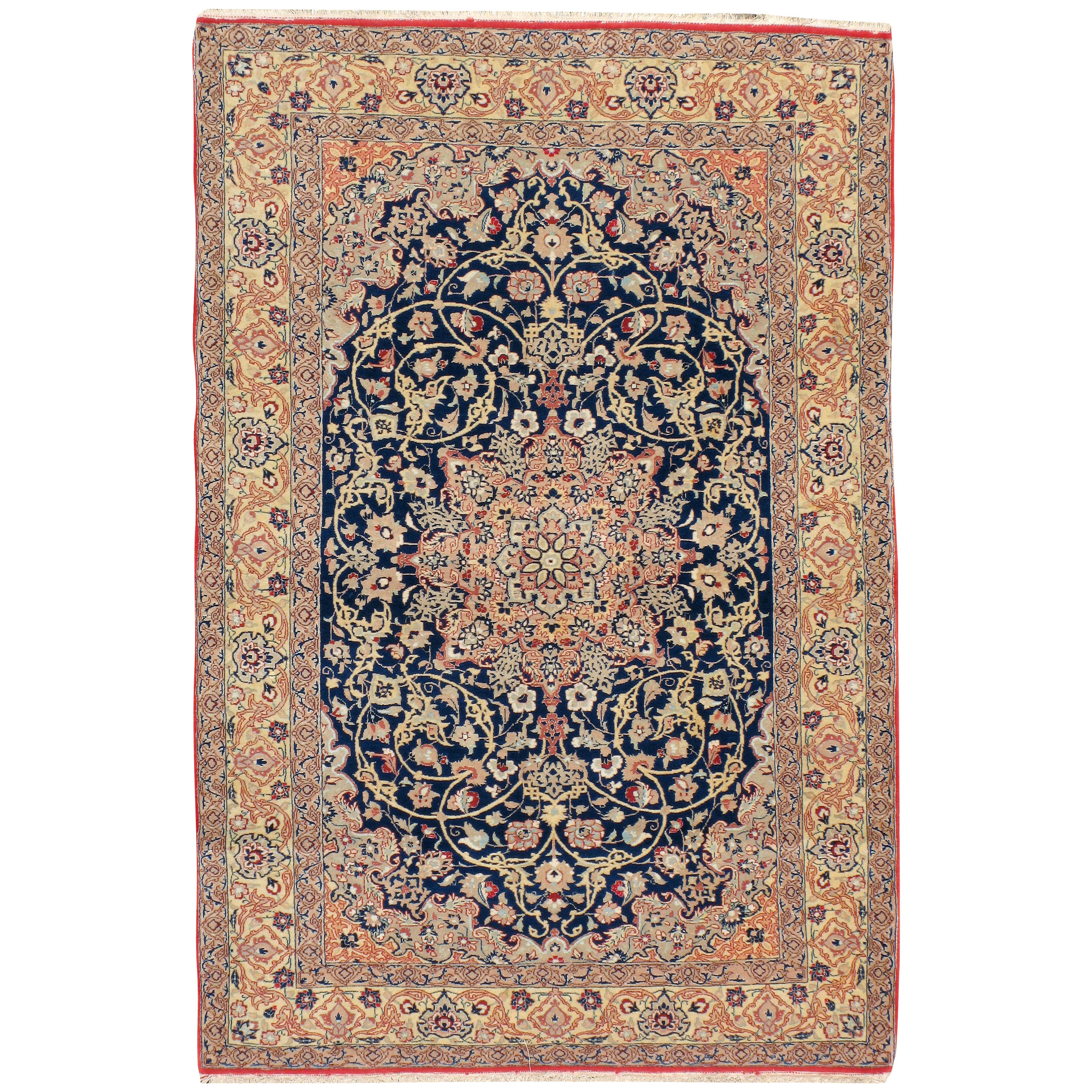 Vintage Persian Nain Rug For Sale