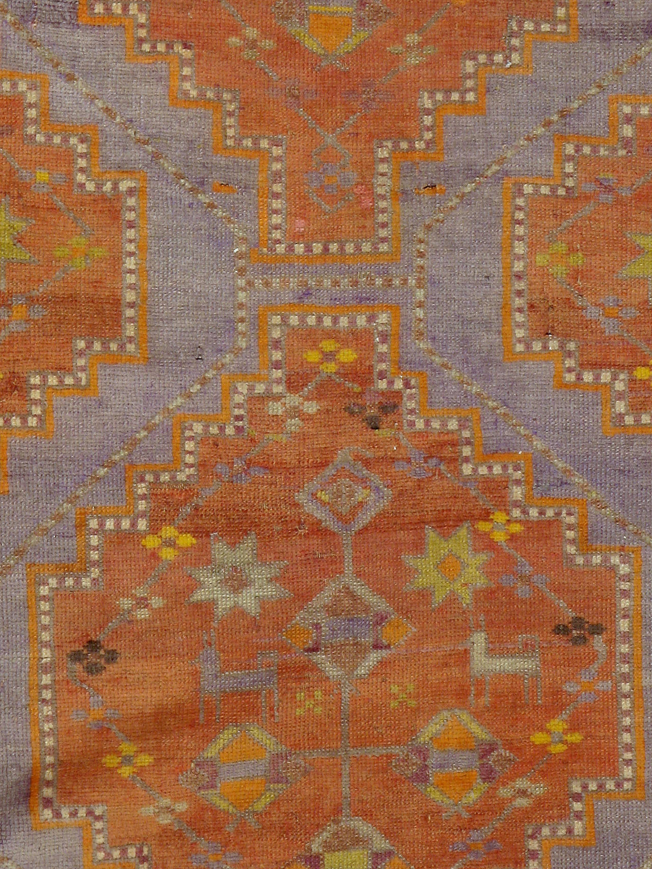 An antique Russian Karabagh carpet from the first quarter of the 20th century.