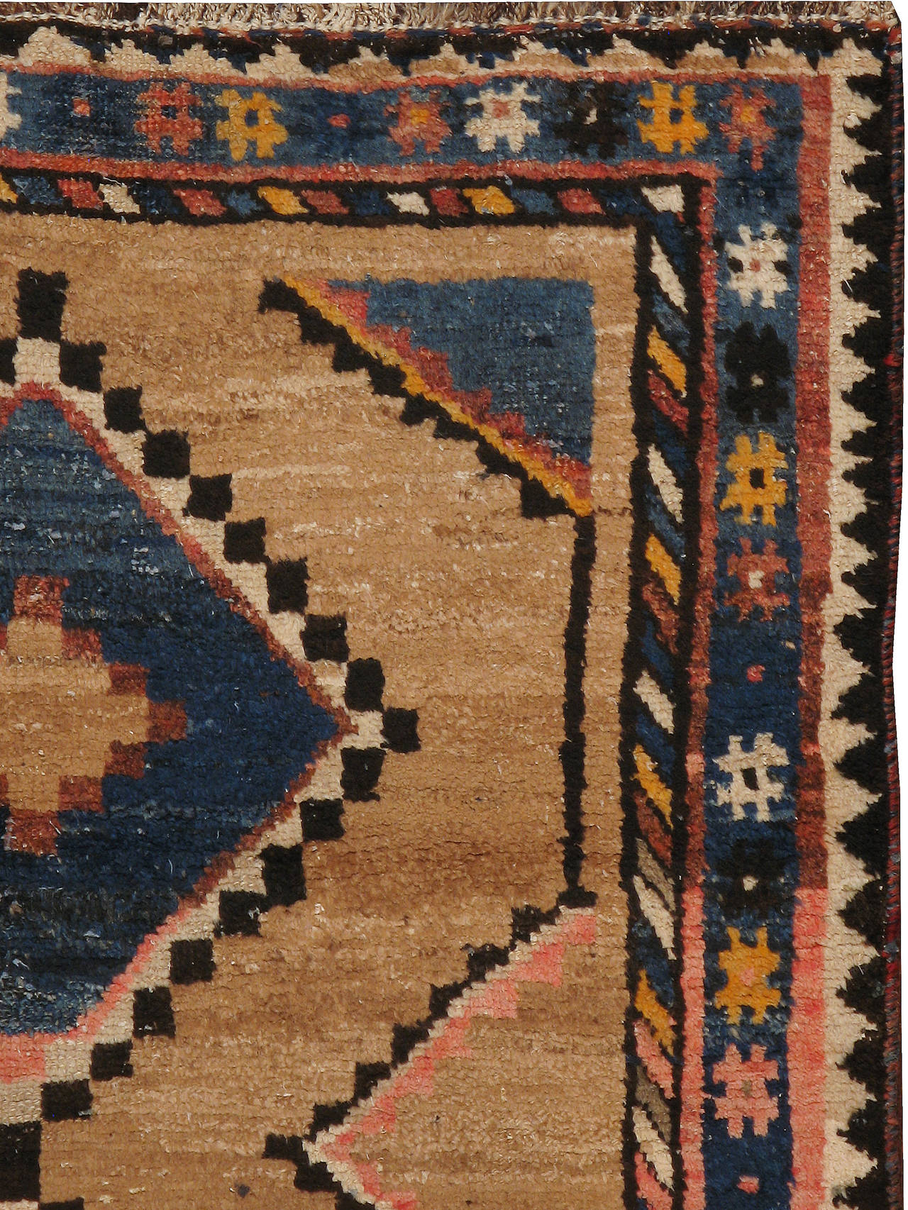 An vintage Persian Gabbeh carpet from the second quarter of the 20th century.