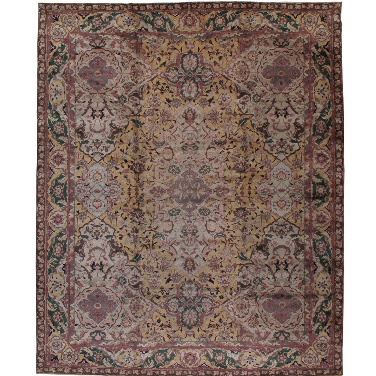 Antiker indischer Lahore-Teppich