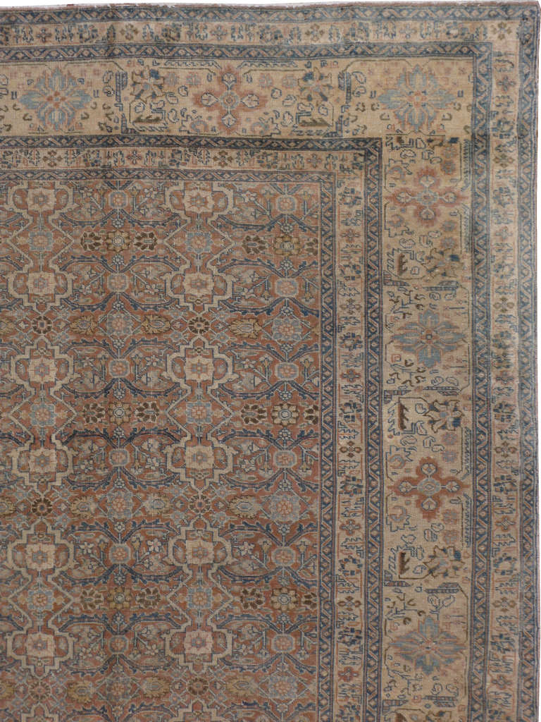 Antique Persian Tabriz Rug In Good Condition For Sale In New York, NY
