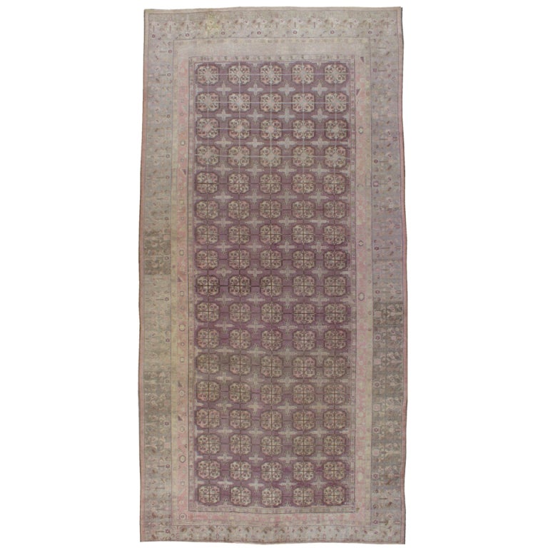 Tapis Khotan ancien du Turkestan oriental