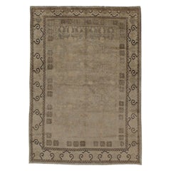 Tapis Khotan ancien du Turkestan oriental