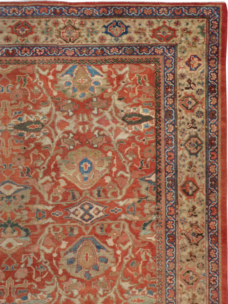 Antiker persischer Mahal-Teppich (Persisch) im Angebot