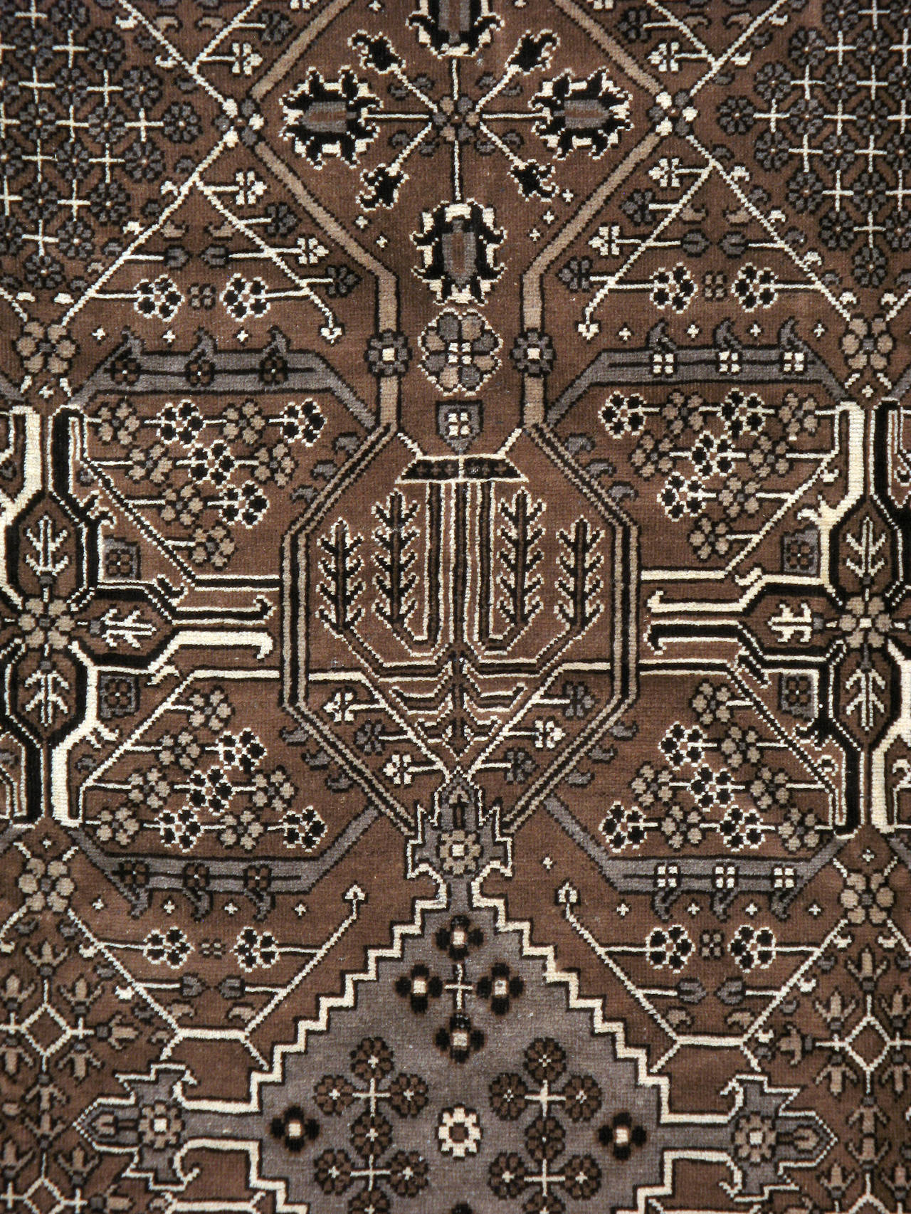 A second quarter, Mid-Century Persian Bakhtiari carpet.